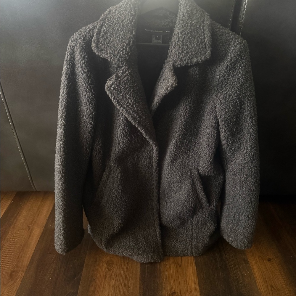 French Connection Charcoal Teddy Jacket/pant coat